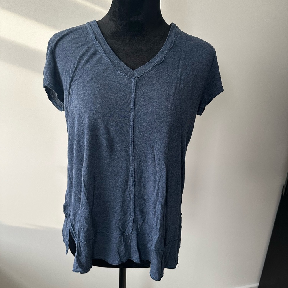 H by Bordeaux Blue Relaxed Short Sleeve Tee